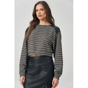 Blusao-Recorte-PU-Feminino-Acostamento Blusao-Recorte-PU-Feminino-Acostamento