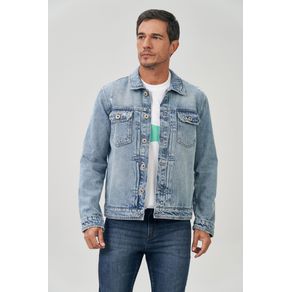 Jaqueta-Jeans-Bolso-Duplo-Masculina-Acostamento Jaqueta-Jeans-Bolso-Duplo-Masculina-Acostamento