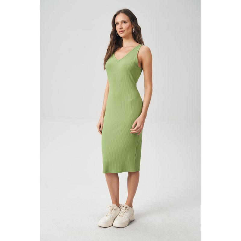 Vestido-Midi-Canelado-Feminino-Acostamento