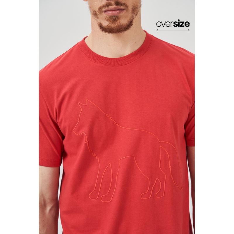 Camiseta-Lobo-Contorno-Masculina-Oversize-Acostamento