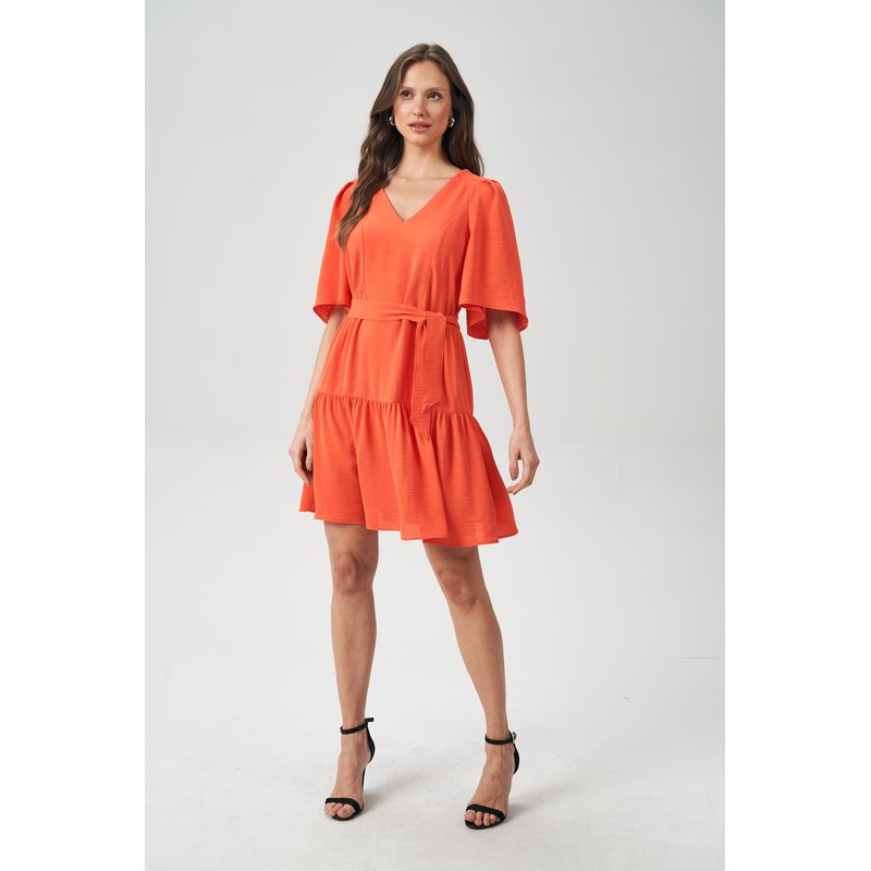 Vestido-Curto-com-Faixa-Feminino-Acostamento