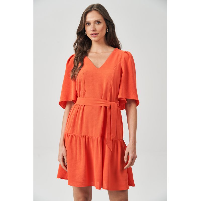 Vestido-Curto-com-Faixa-Feminino-Acostamento