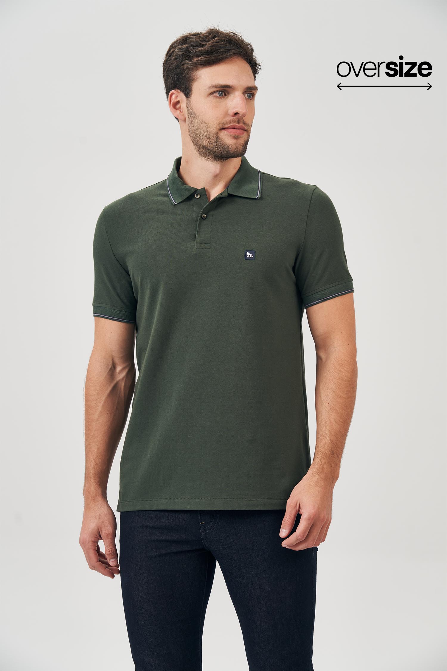 Polo Detalhe Peito  Masculina Oversize Acostamento