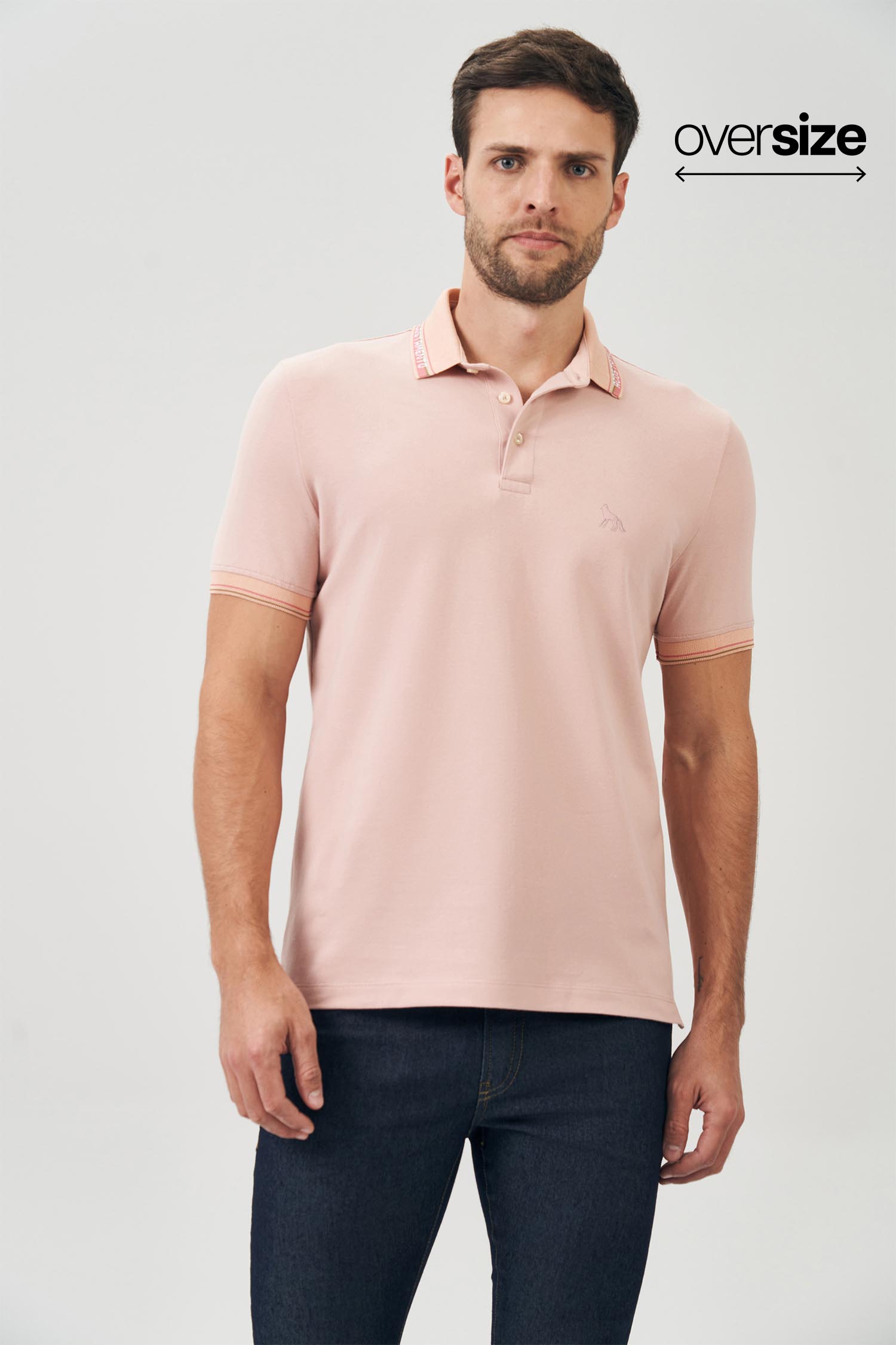 Polo Gola Lettering Masculina Oversize Acostamento