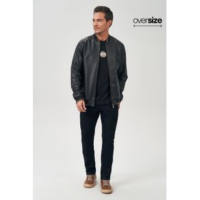 Jaqueta-Bomber-PU-Masculina-Oversize-Acostamento Jaqueta-Bomber-PU-Masculina-Oversize-Acostamento