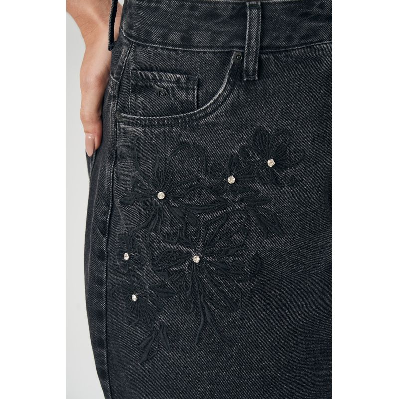 Saia-Jeans-Bordada-Feminina-Acostamento