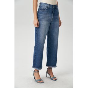 Calca-Jeans-Wide-Desfiada-Feminina-Acostamento Calca-Jeans-Wide-Desfiada-Feminina-Acostamento