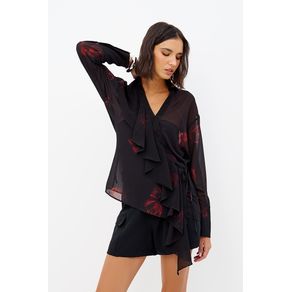 Camisa-Romance-Babados-Feminina-Inblanche Camisa-Romance-Babados-Feminina-Inblanche