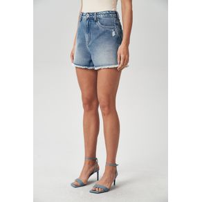 Short-Jeans-Mom-Barra-Desfiada-Feminino-Acostamento Short-Jeans-Mom-Barra-Desfiada-Feminino-Acostamento