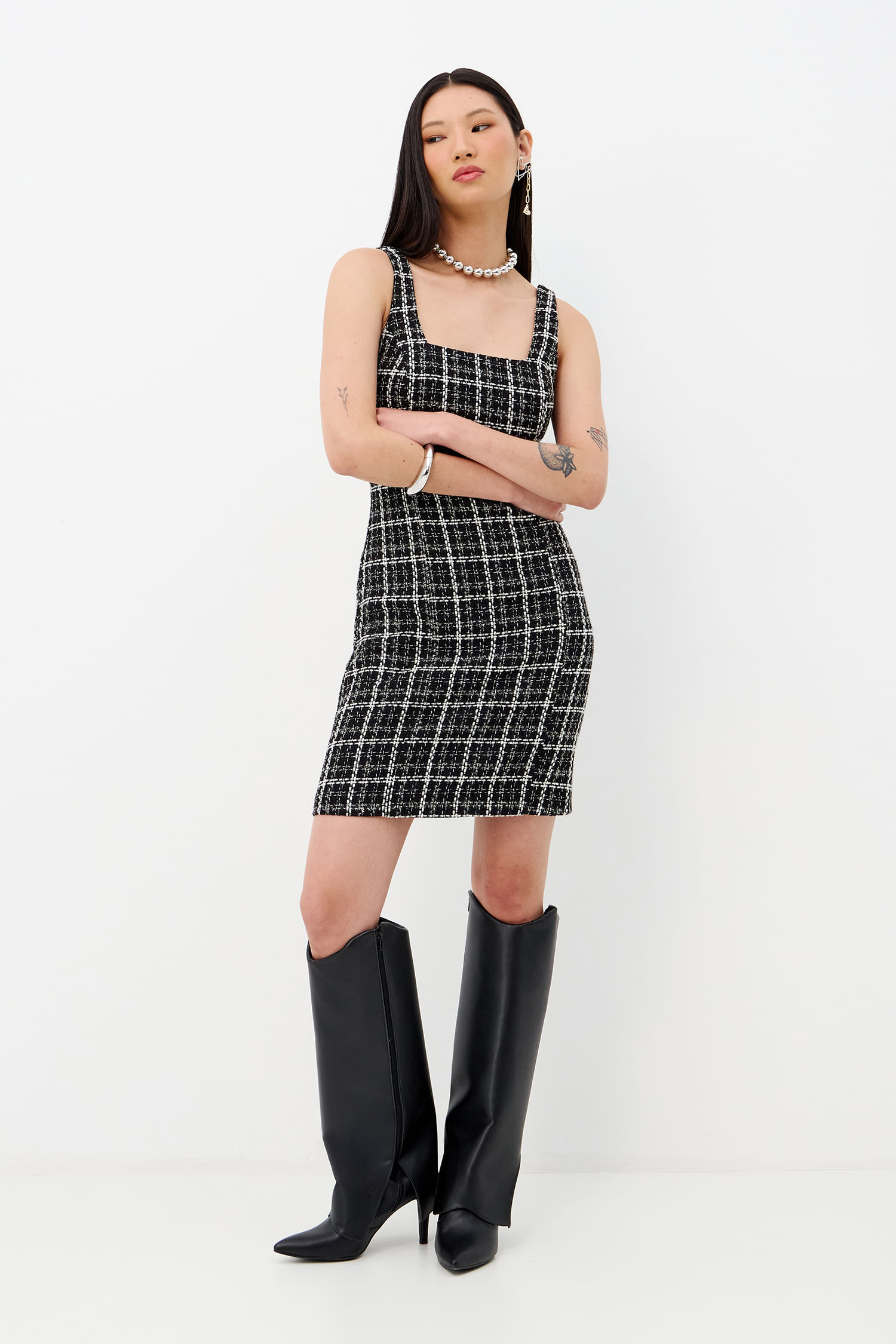 Vestido Tweed Crush Feminino Inblanche