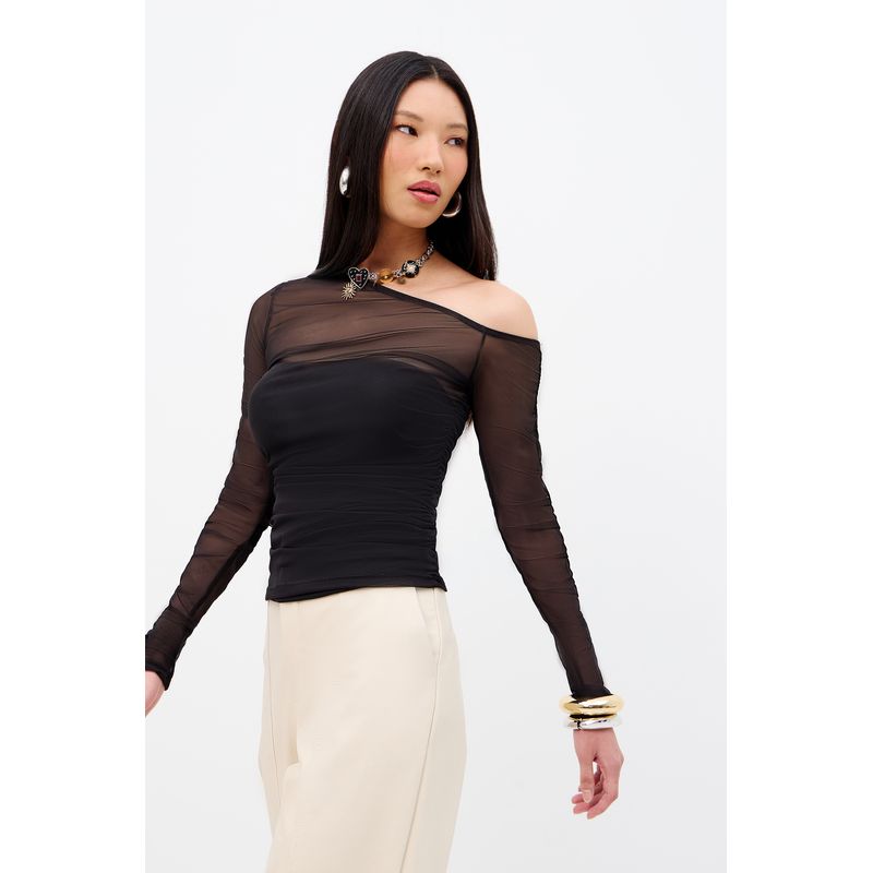 Blusa-Tule-One-Shoulder-Feminina-Inblanche