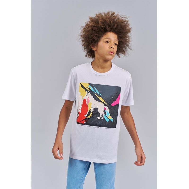 Camiseta-Colorful-Wolf-Young-Menino-Acostamento