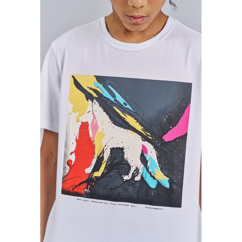 Camiseta-Colorful-Wolf-Young-Menino-Acostamento