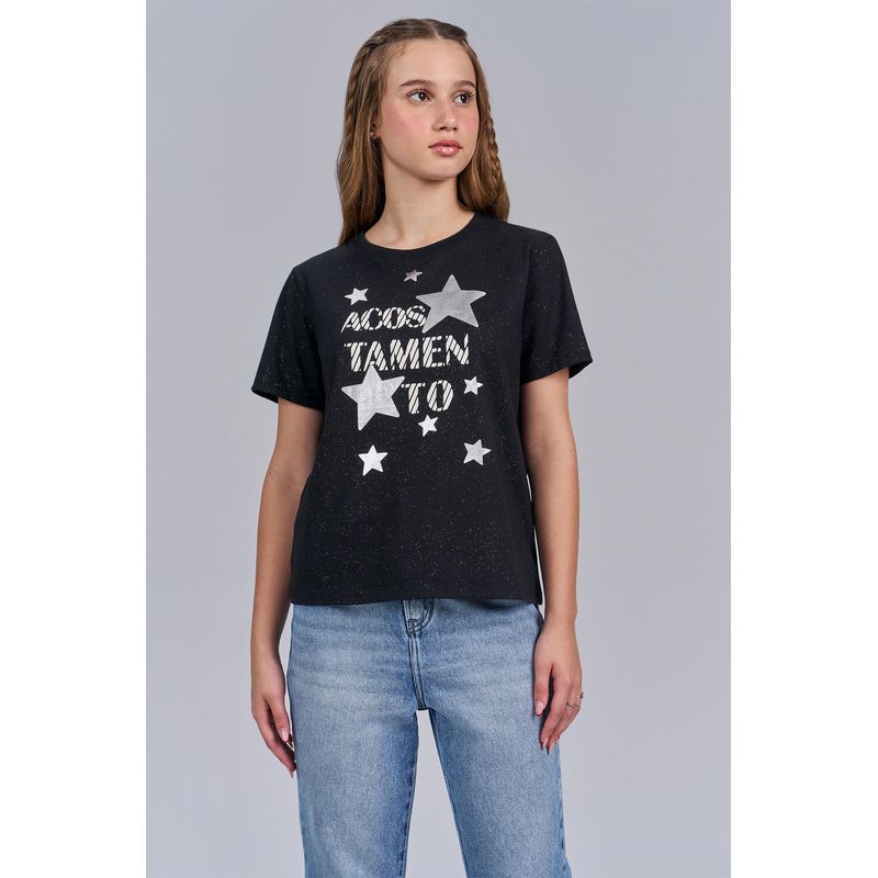 T-Shirt-Shining-Stars-Young-Menina-Acostamento