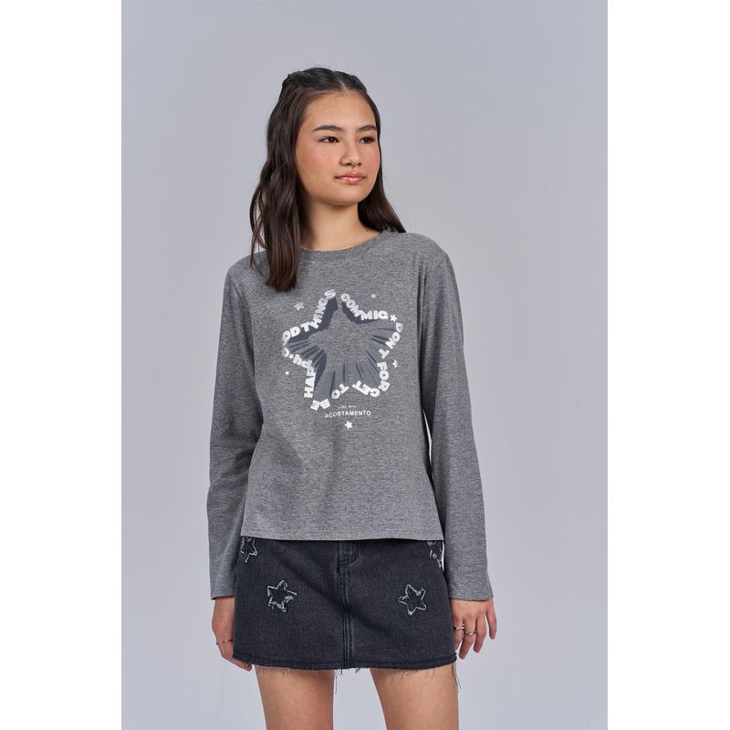 T-Shirt-Manga-Longa-Star-Young-Menina-Acostamento