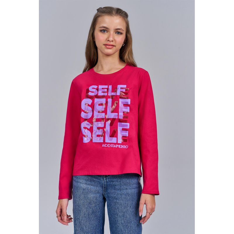 T-Shirt-Manga-Longa-Self-Love-Young-Menina-Acostamento