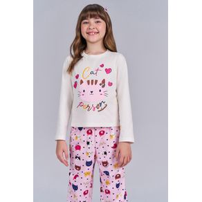 T-Shirt-Manga-Longa-Cat-Menina-Acostamento-Kids