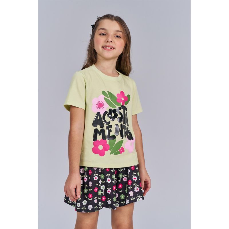 T-Shirt-Flowers-Menina-Acostamento-Kids