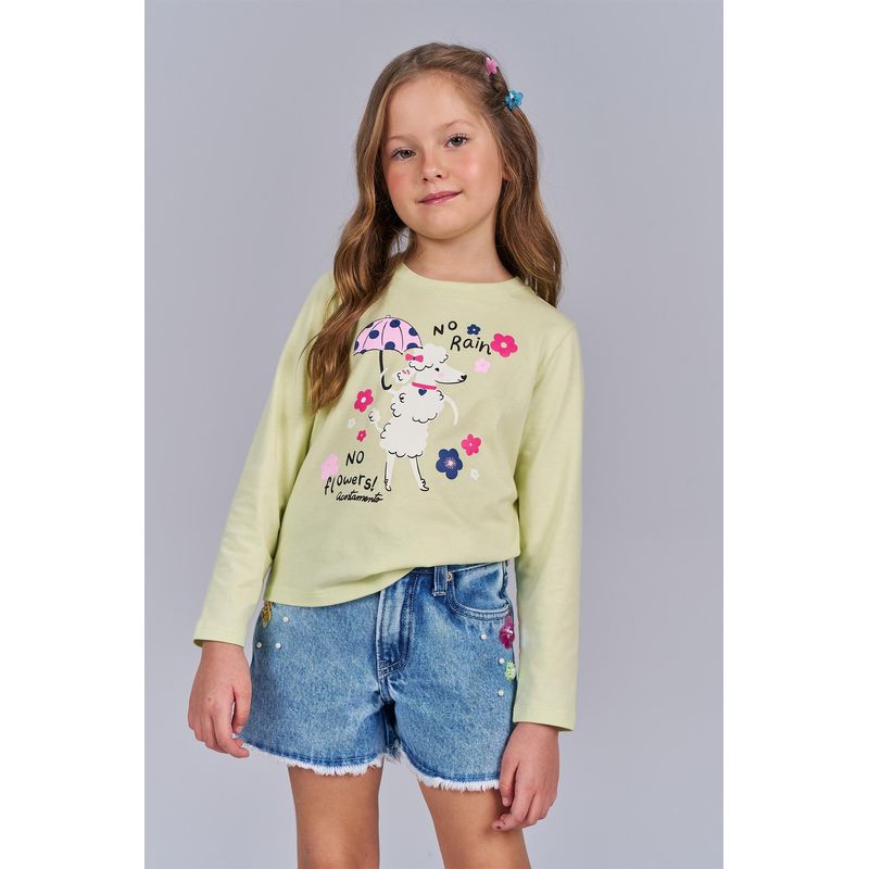 T-Shirt-Manga-Longa-Rain-Menina-Acostamento-Kids