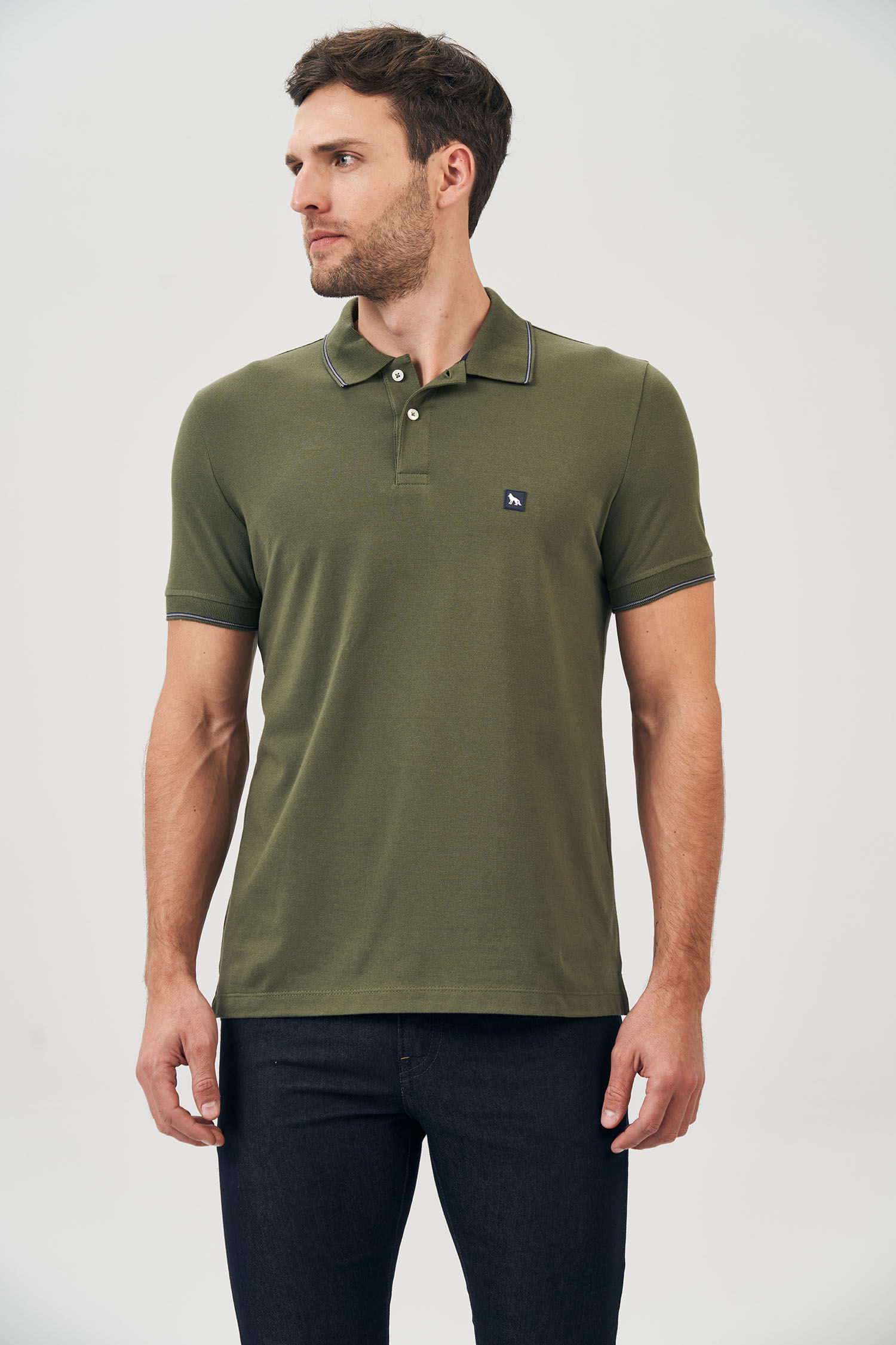 Polo Patch Logo Masculina Acostamento