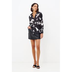 Saia-PU-Texture-Feminina-Inblanche Saia-PU-Texture-Feminina-Inblanche