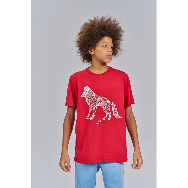 Camiseta-Lobo-Mirror-Young-Menino-Acostamento