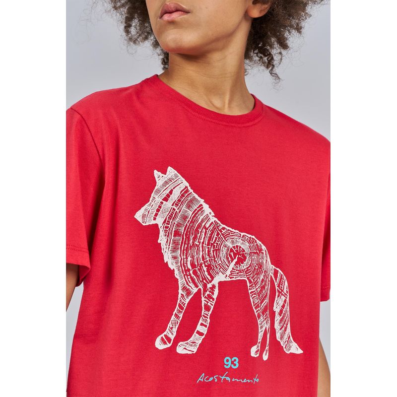 Camiseta-Lobo-Mirror-Young-Menino-Acostamento