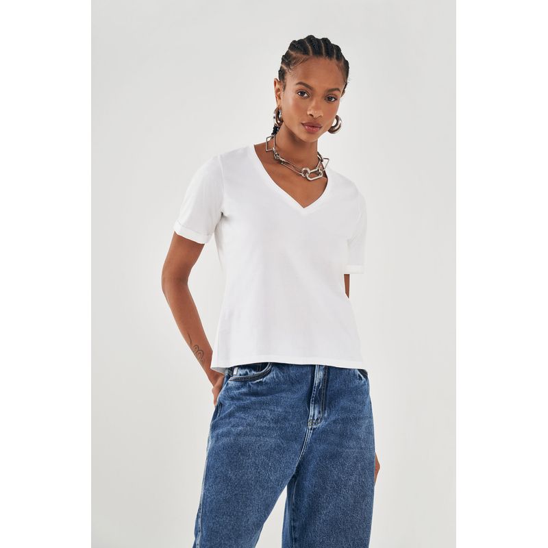 T-Shirt-Basic-Gola-V-Feminina-Inblanche