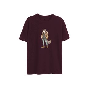 Camiseta-Lobo-Descolado-Masculina-Oversize-Acostamento Camiseta-Lobo-Descolado-Masculina-Oversize-Acostamento