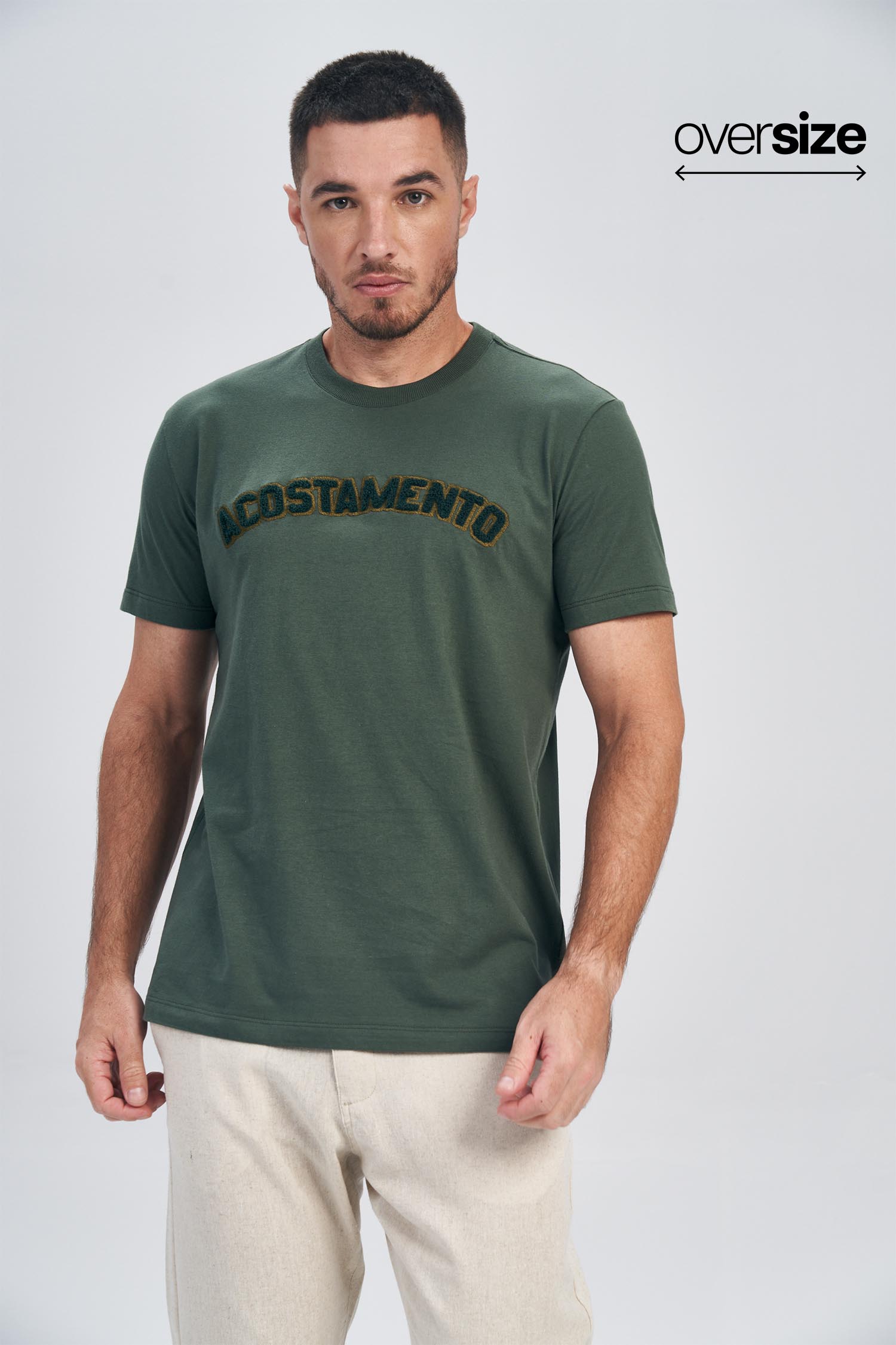 Camiseta Lettering Teddy Masculina Oversize Acostamento