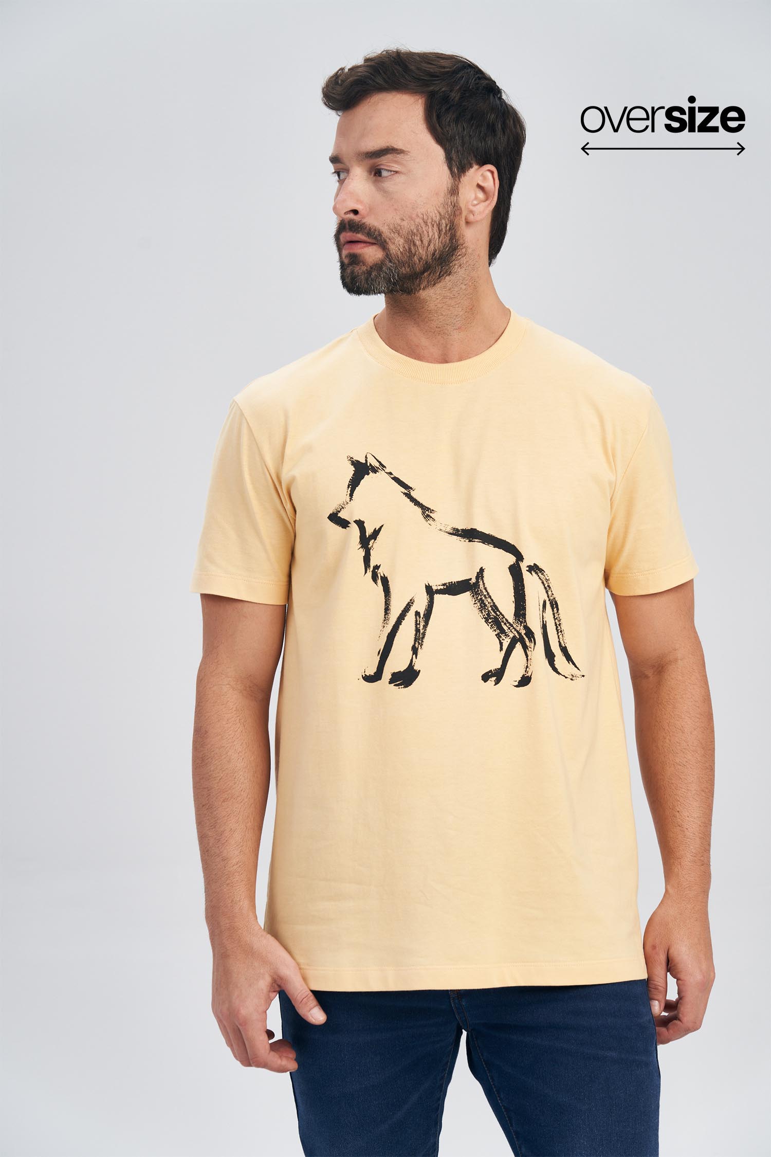 Camiseta Contorno Pincel Masculina Oversiza Acostamento