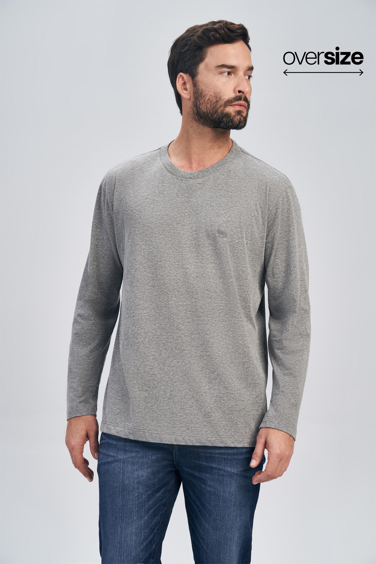 Camiseta Manga Longa Masculina Oversize Acostamento