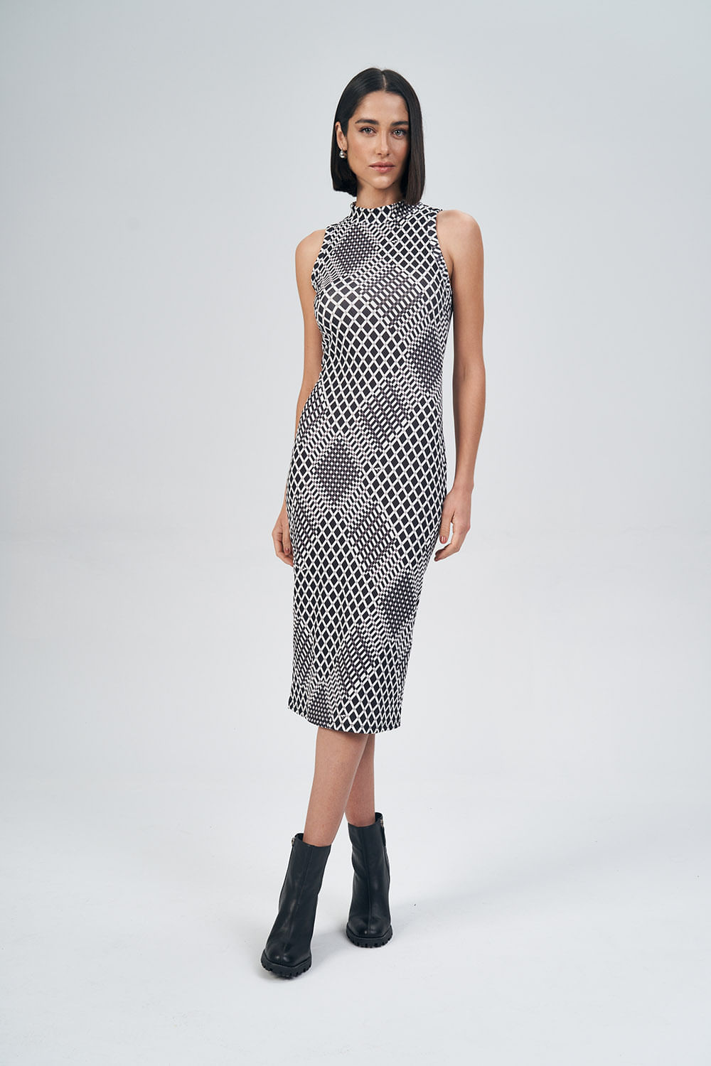 Vestido Tubinho Print Feminino Acostamento