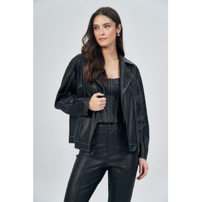 Jaqueta-PU-Pesponto-Contraste-Feminina-Acostamento Jaqueta-PU-Pesponto-Contraste-Feminina-Acostamento