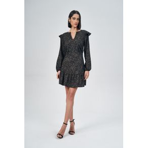Vestido-Manga-Longa-Com-Babados-Feminino-Acostamento