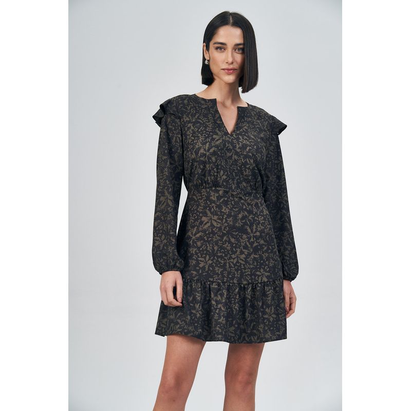 Vestido-Manga-Longa-Com-Babados-Feminino-Acostamento