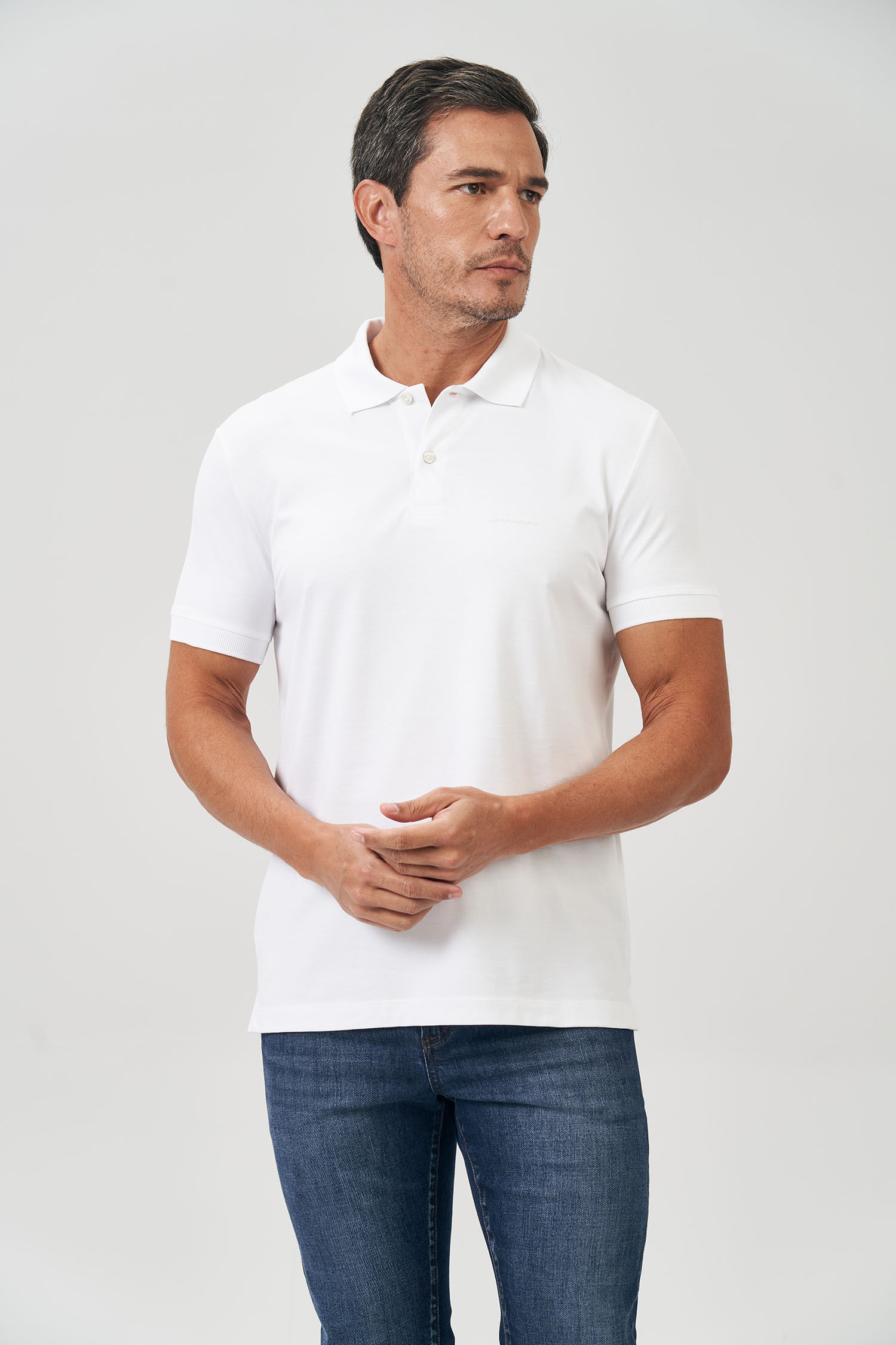 Polo Essential Pima Masculina Acostamento