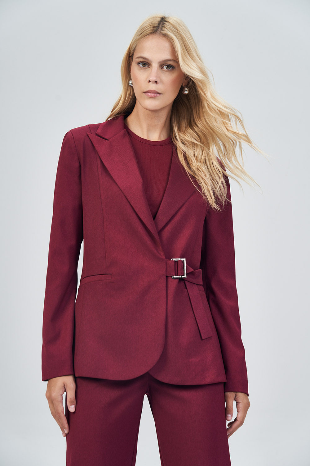Blazer Alfaiataria Com Faixa Feminino Acostamento