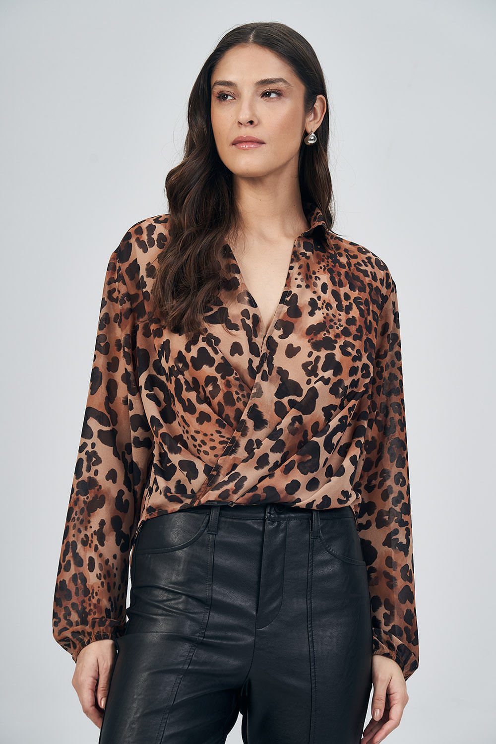 Blusa Print Transpassada Feminina Acostamento