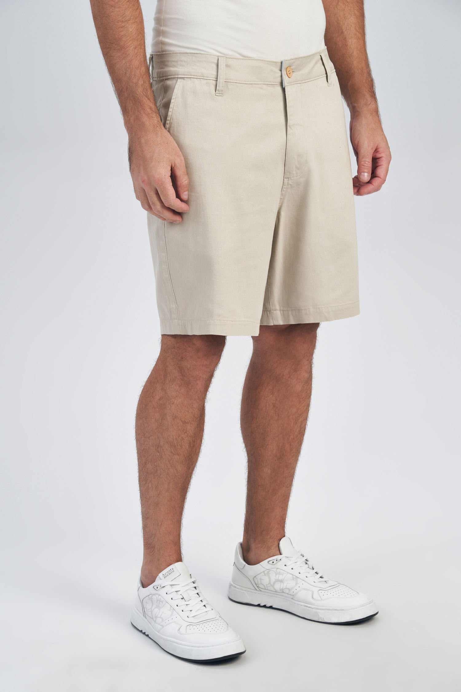 Bermuda Sarja Bolso Faca Masculina Acostamento