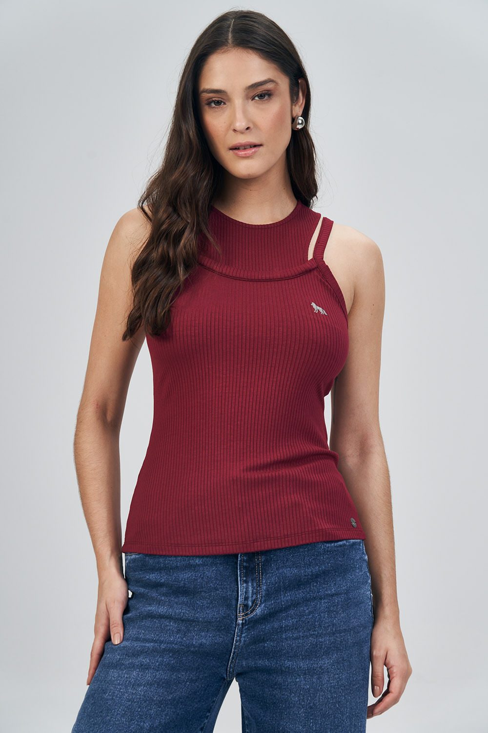 Regata Alças Detalhadas Feminina Acostamento
