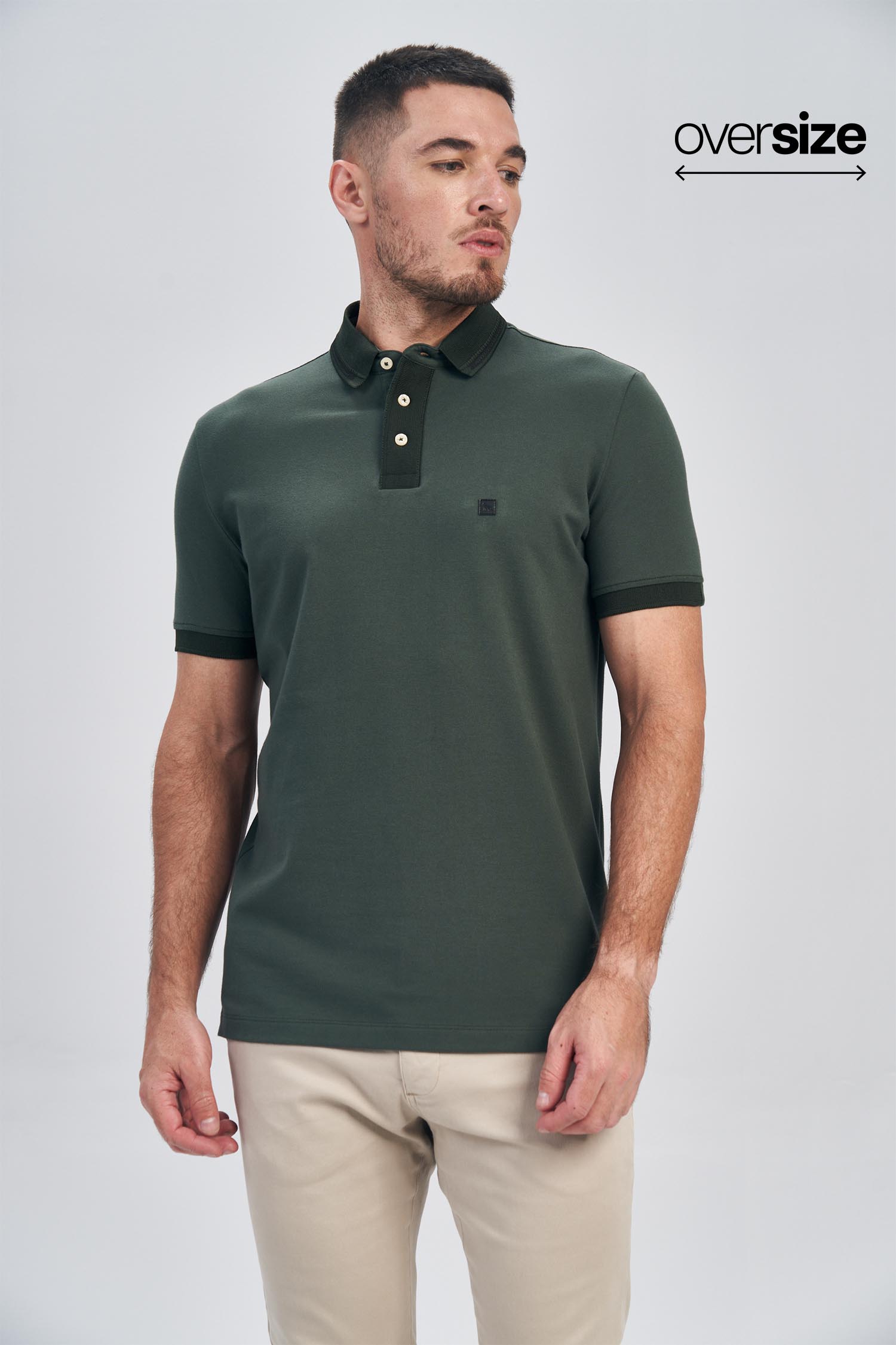 Polo Semi-Tom Masculina Oversize Acostamento