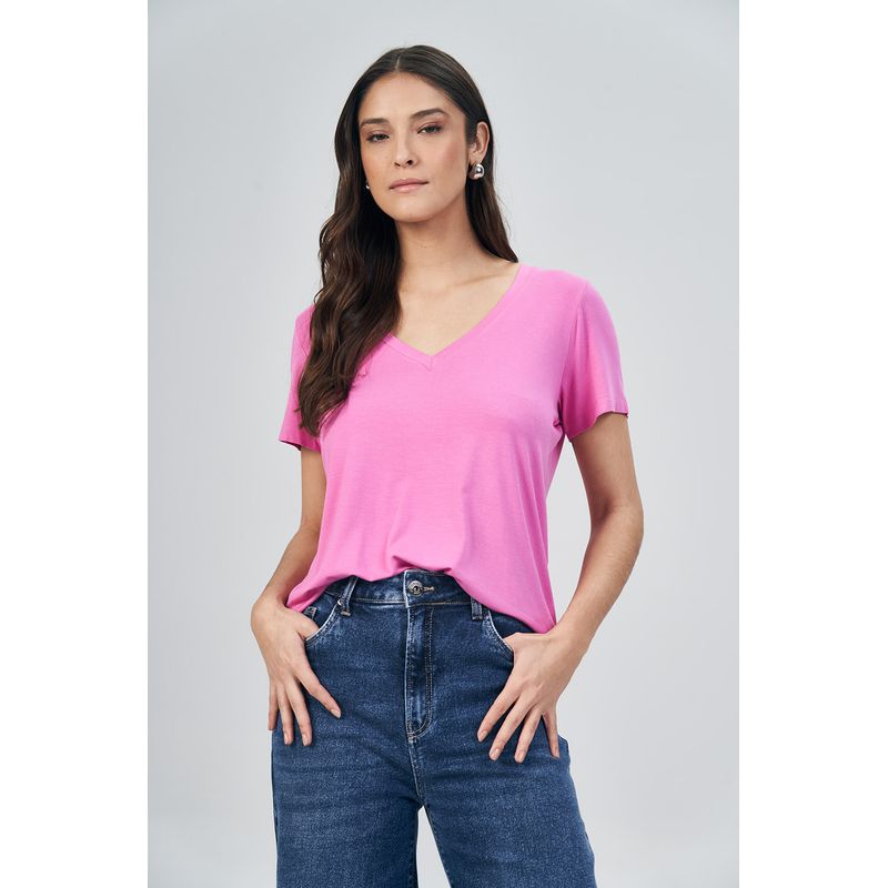T-Shirt-Gola-V-Basic-Feminina-Acostamento