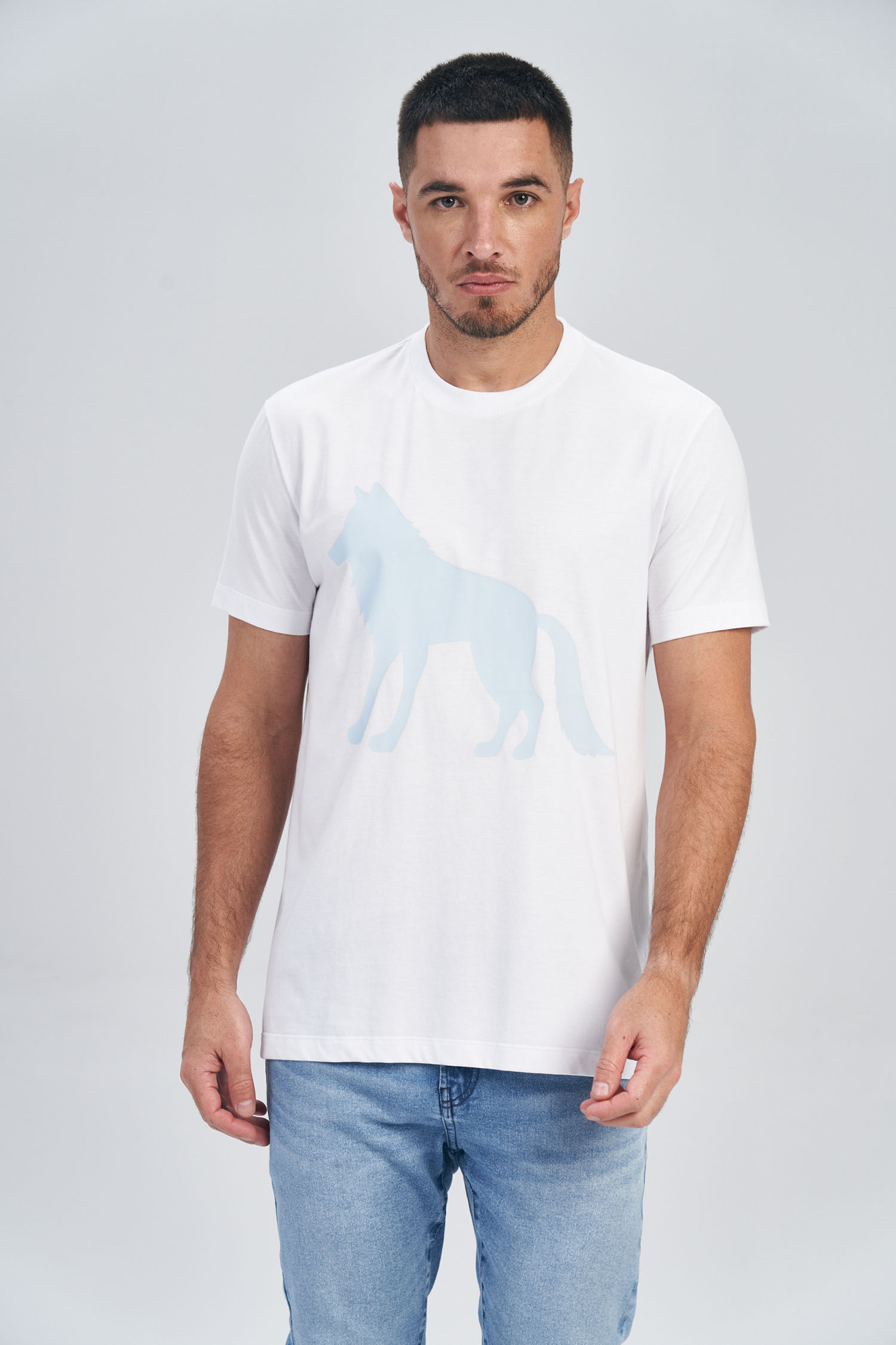 Camiseta Lobo Color Masculina Acostamento