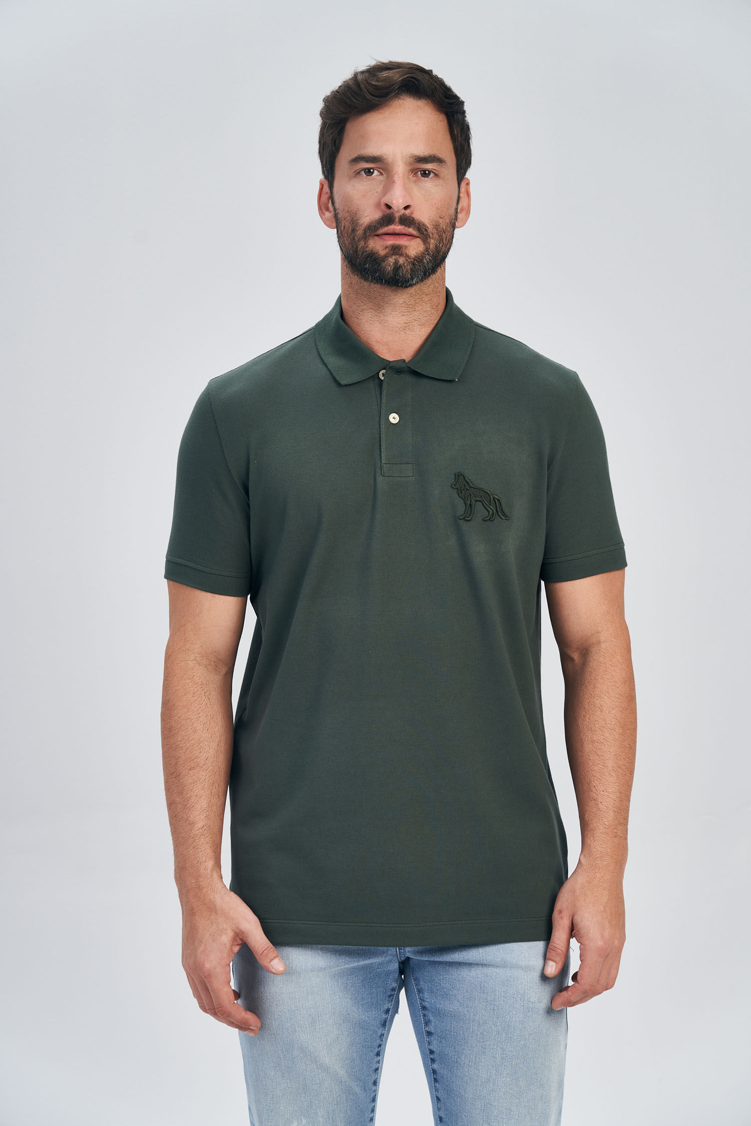 Polo Essencial Bordado Masculina Acostamento