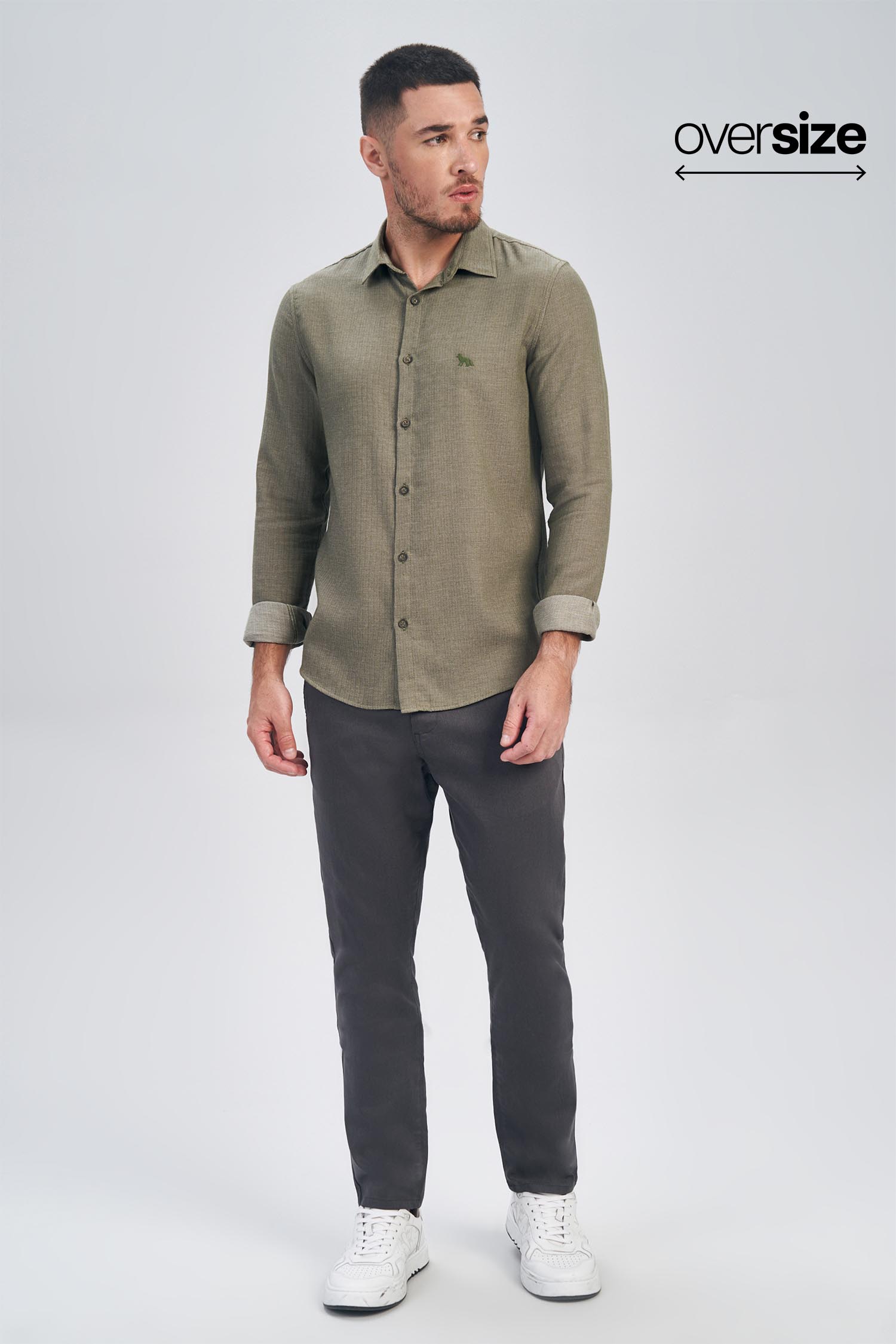 Camisa Casual Resort Masculina Oversize Acostamento