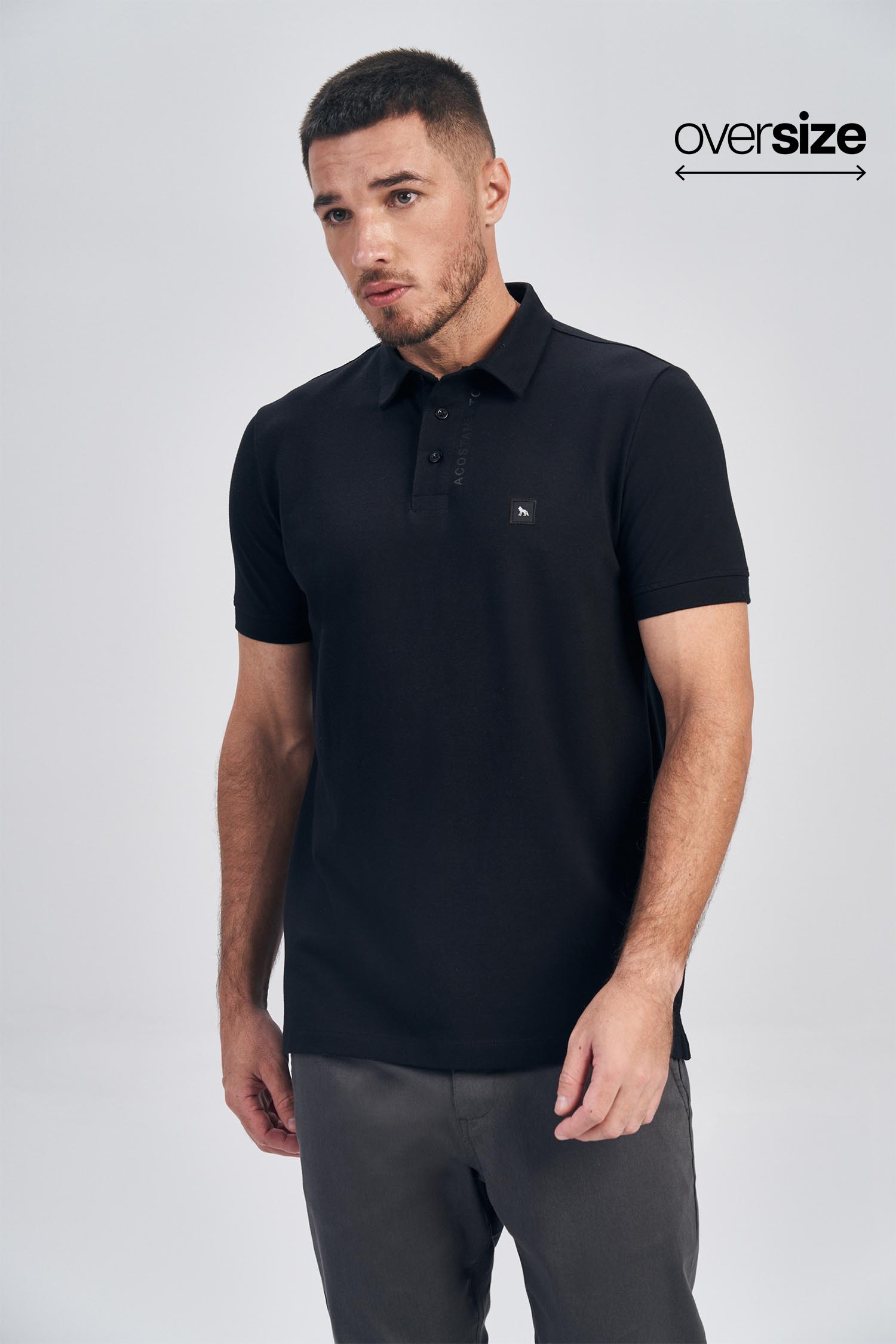 Polo Peitilho Lettering Masculina Oversize Acostamento