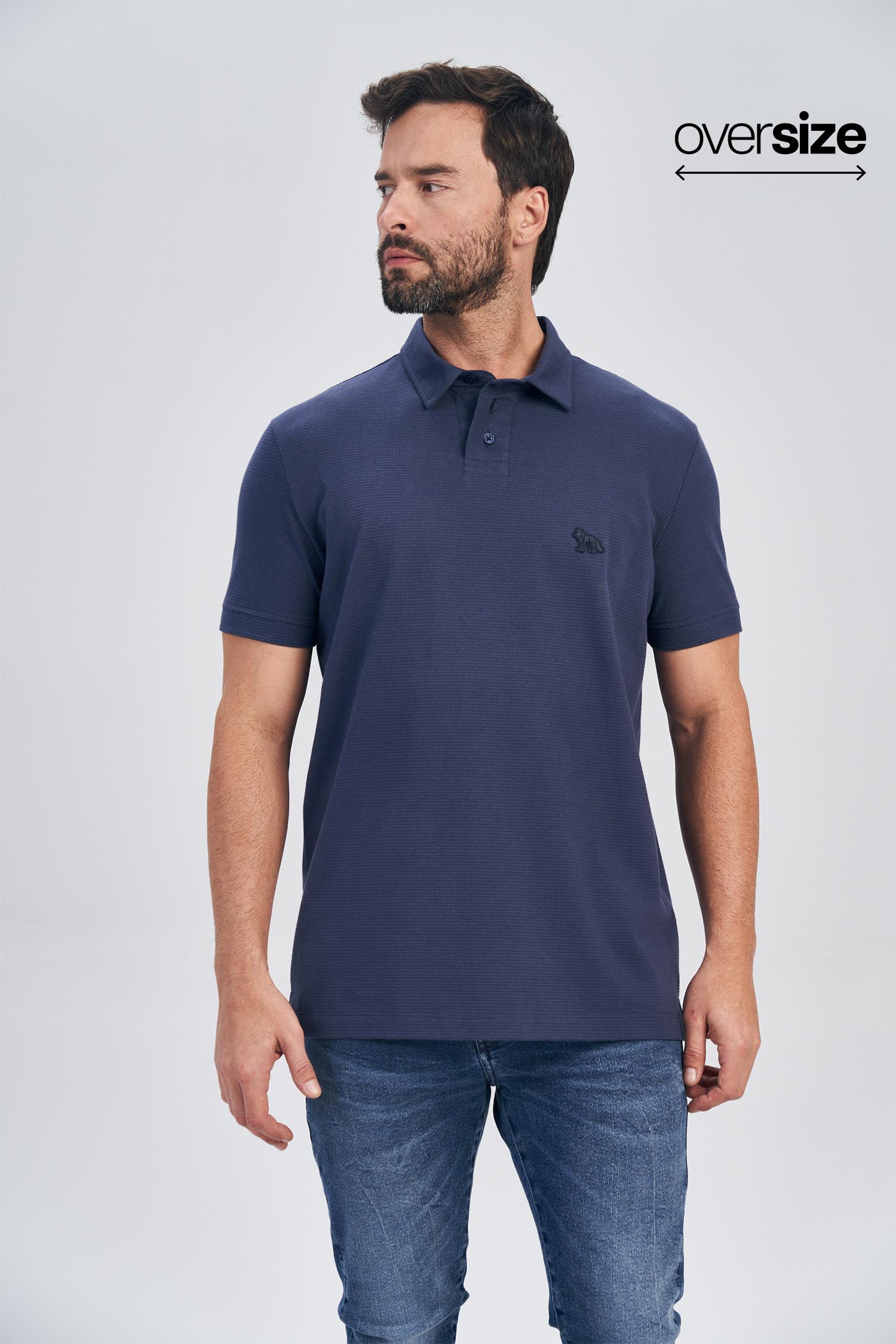 Polo Square Masculina Oversize Acostamento