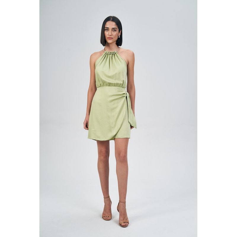 Vestido-Acinturado-Decote-Colar-Feminino-Acostamento