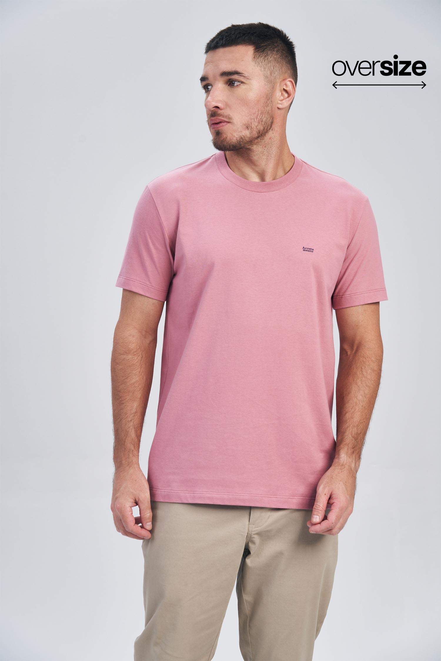 Camiseta Casual Letters Local Masculina Oversize Acostamento